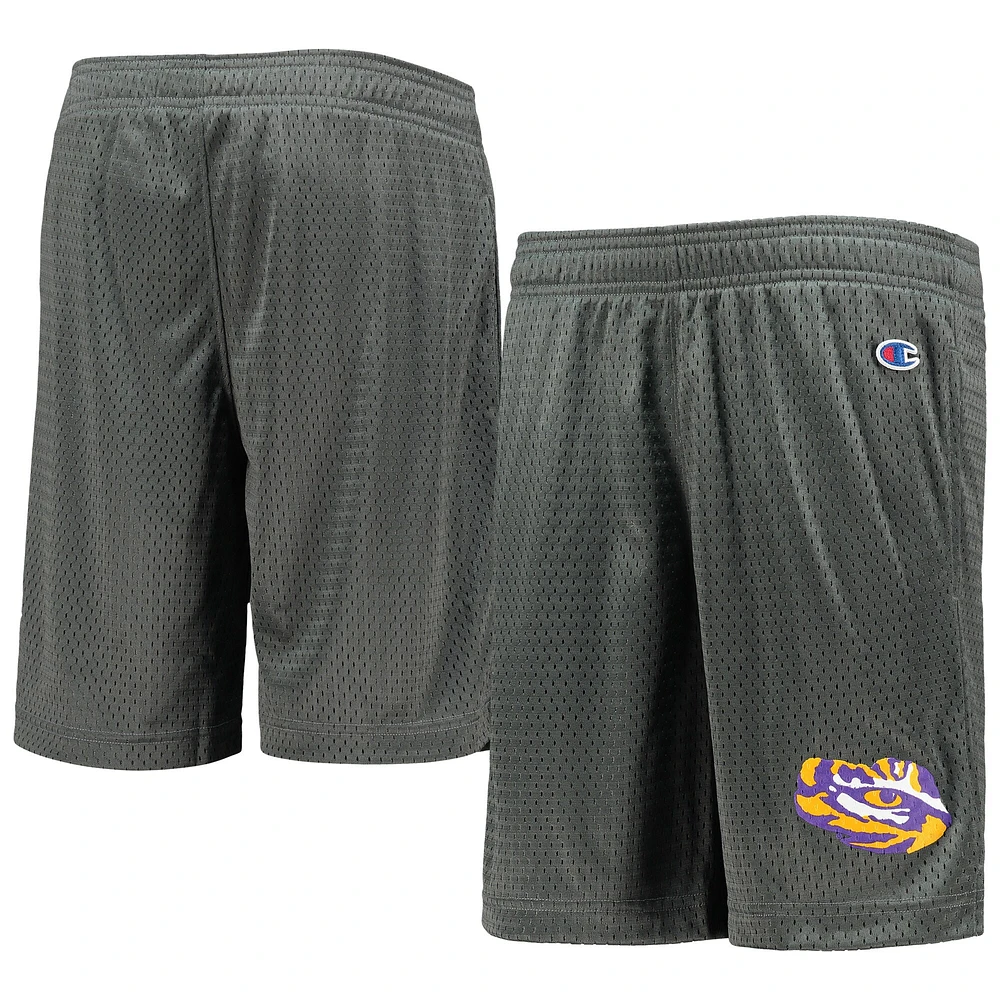 Champion Charcoal LSU Tigers Classic Mesh Shorts pour jeunes