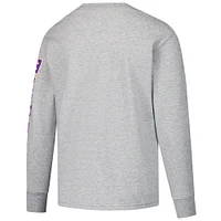 Youth Champion Gray LSU Tigers Distressed Arch Over Logo Long Sleeve T-Shirt