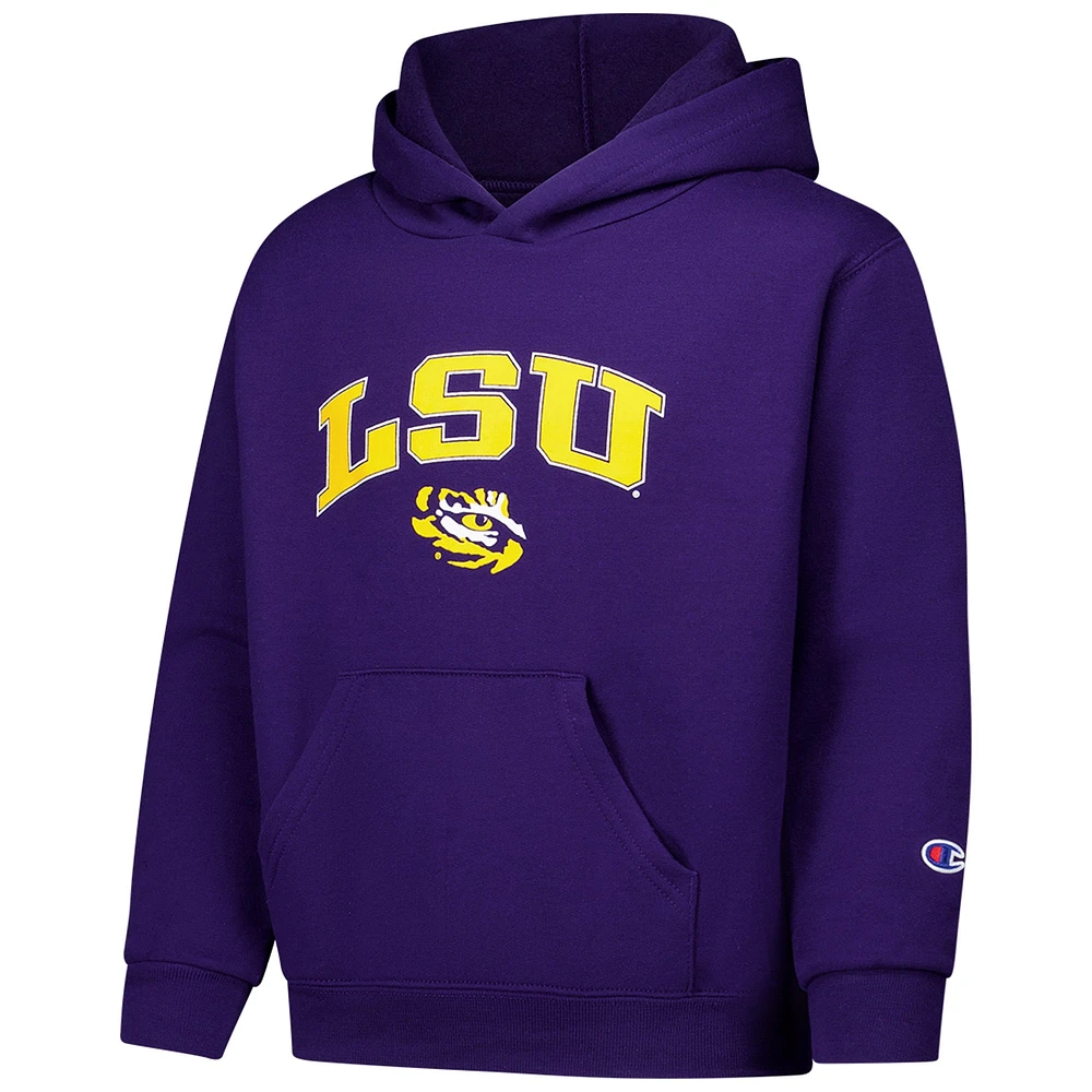 Sweat à capuche violet Champion des jeunes LSU Tigers Campus