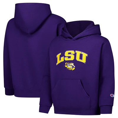 Youth Champion Purple LSU Tigers Campus Pullover Hoodie