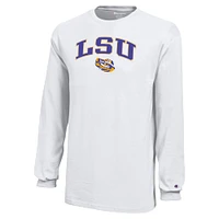 Youth Champion White LSU Tigers Arch Over Logo Long Sleeve T-Shirt