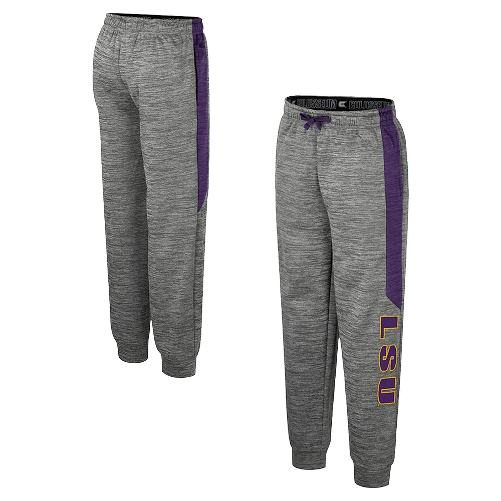 Pantalon polaire gris chiné LSU Tigers Colosseum pour jeunes