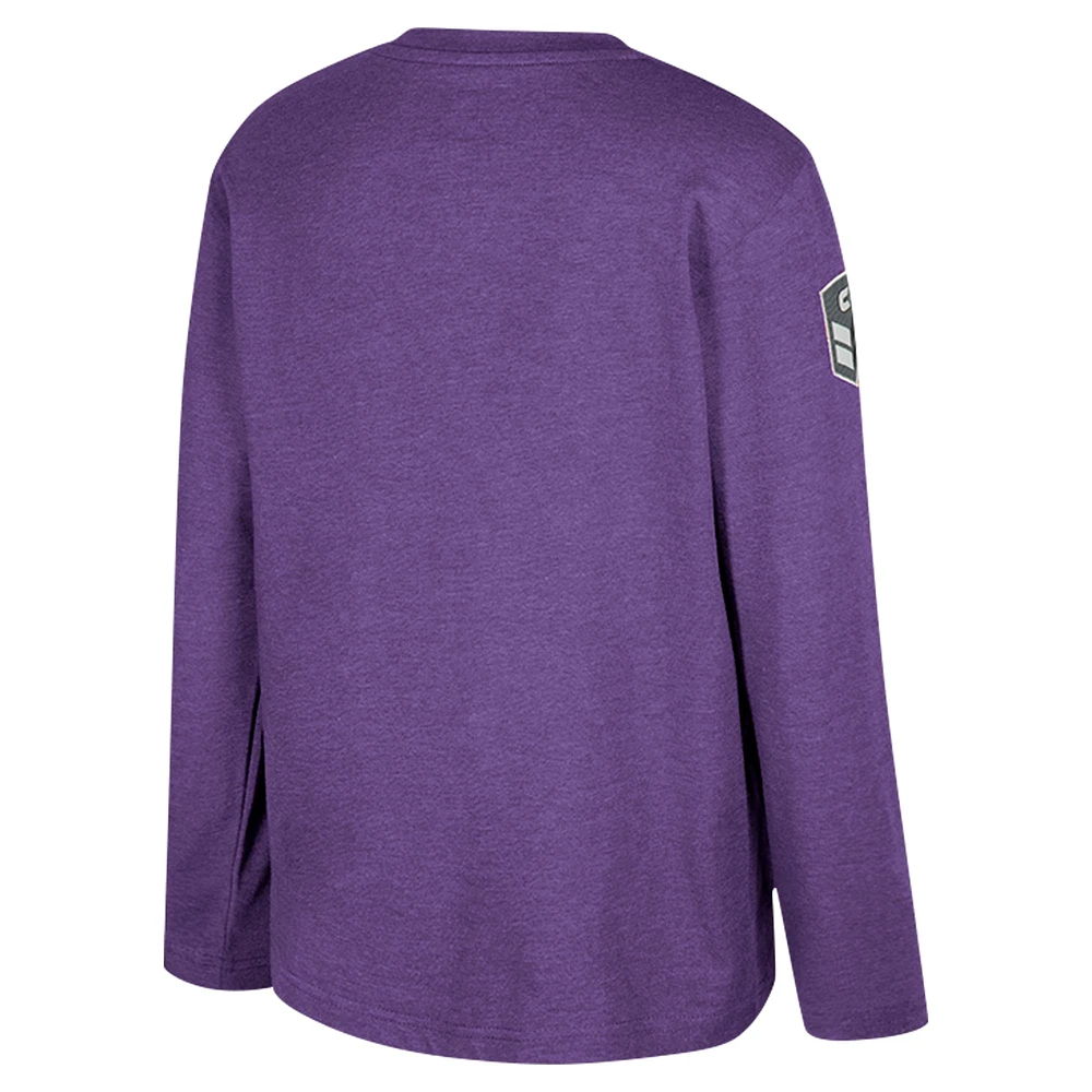 Youth Colosseum Heather Purple LSU Tigers OHT Military Appreciation Oorah Long Sleeve T-Shirt