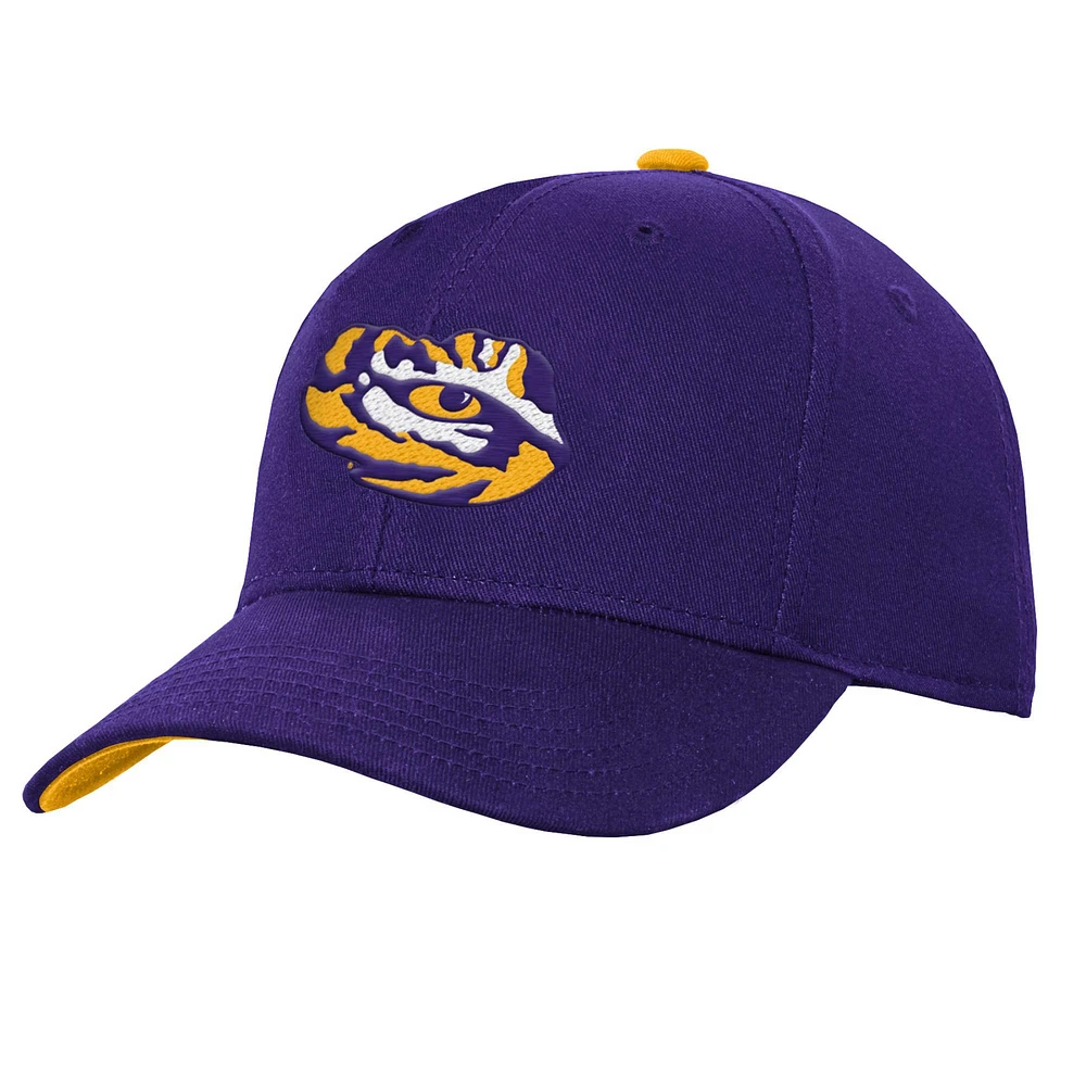 Youth Fanatics Purple LSU Tigers Logo Adjustable Hat