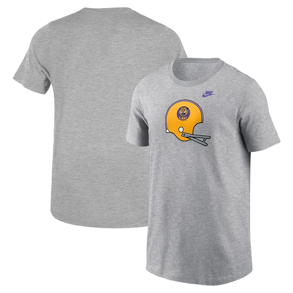 Youth Nike Heather Gray LSU Tigers Helmet T-Shirt