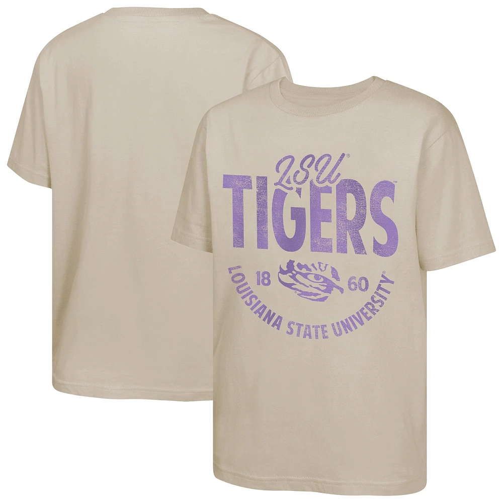 Youth Tan LSU Tigers News Flash T-Shirt