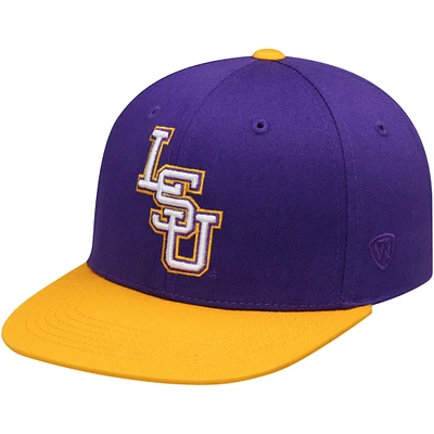 Youth Top of the World Purple LSU Tigers Maverick Snapback Adjustable Hat