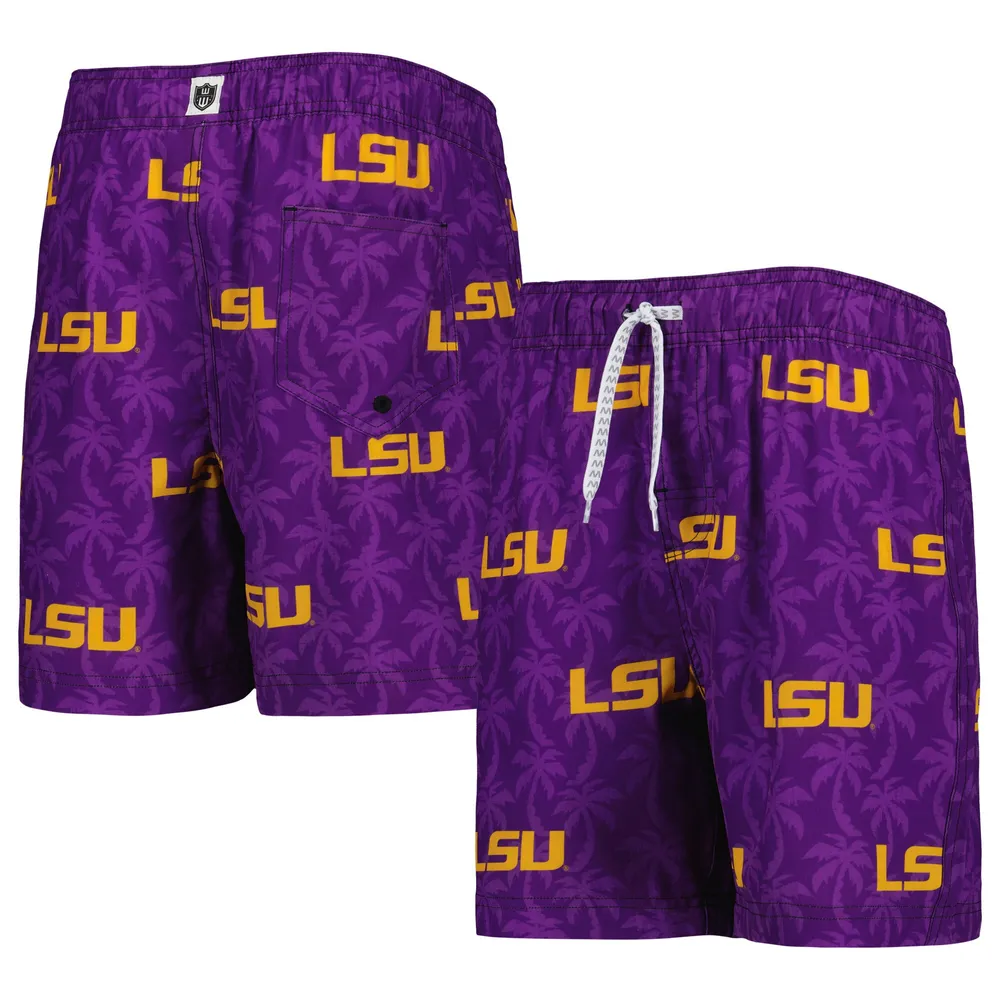 Lids LSU Tigers Wes & Willy Youth Palm Tree Swim Shorts - Purple