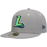 Men's New Era Gray Lynchburg Hillcats Authentic Collection Road 59FIFTY Fitted Hat