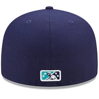 Men's New Era White/Navy Lynchburg Hillcats Marvel x Minor League 59FIFTY Fitted Hat