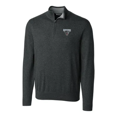 Maine Black Bears Cutter & Buck Big Tall Lakemont Half-Zip Jacket - Heather Charcoal