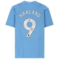 Maillot Puma bleu clair autographié par Erling Haaland pour Manchester City 2023-24
