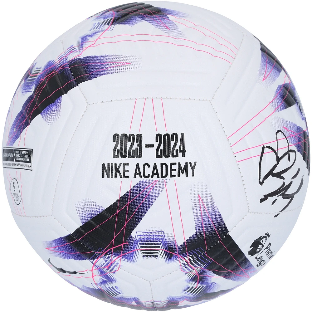 Ballon de football Nike dédicacé par Erling Haaland pour Manchester City en Premier League Academy 2023-24