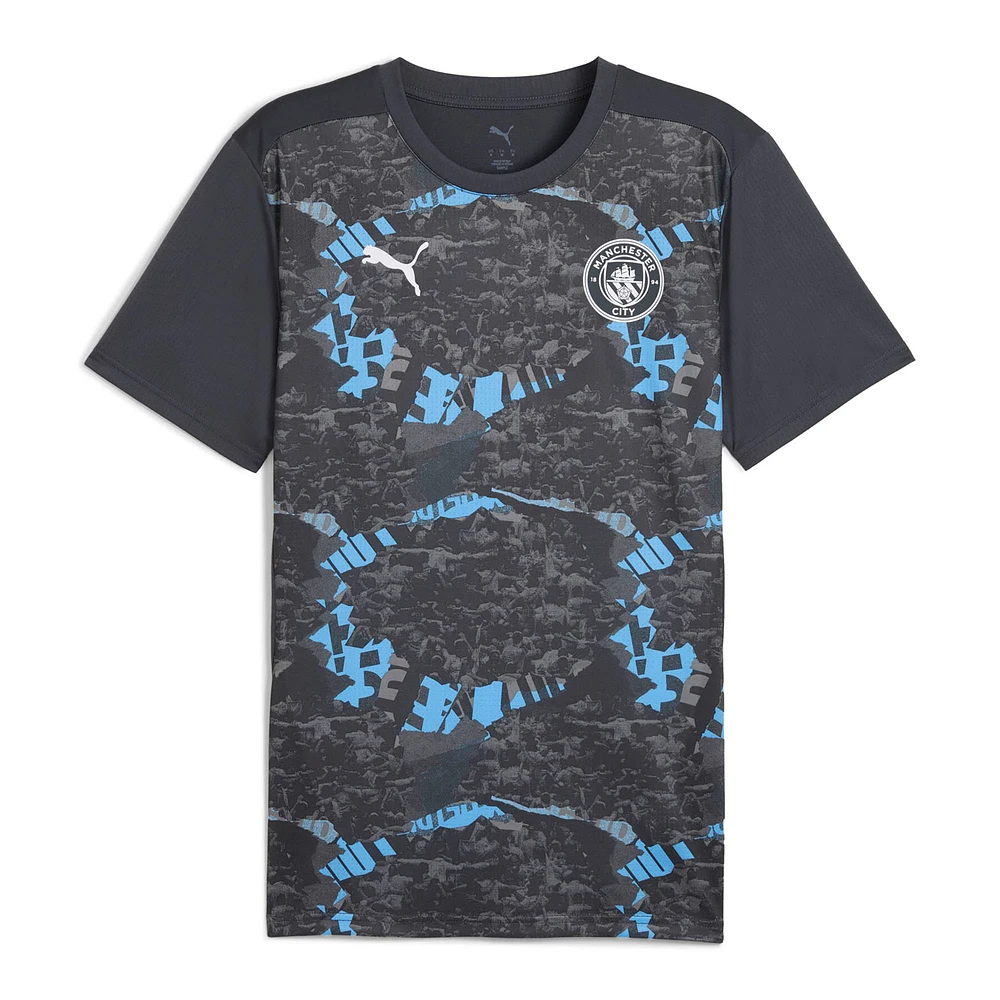 Men's Puma  Navy Manchester City 2024/25 Pre-Match Training Jersey