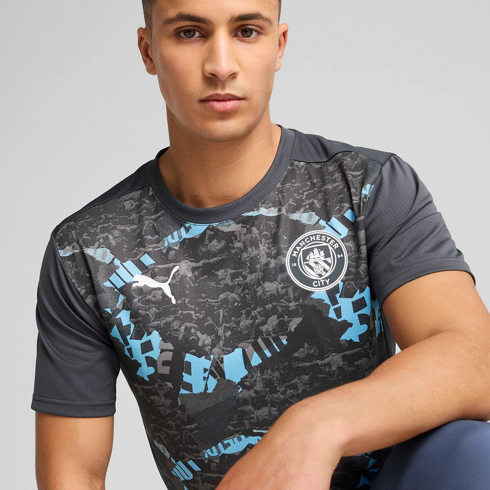 Men's Puma  Navy Manchester City 2024/25 Pre-Match Training Jersey