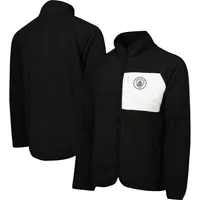 Men's Black Manchester City Pile Raglan Full-Zip Jacket