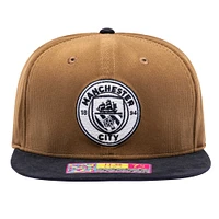 Casquette Homme Manchester City Cognac Ajustée Marron