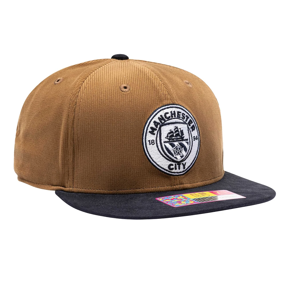 Casquette Homme Manchester City Cognac Ajustée Marron