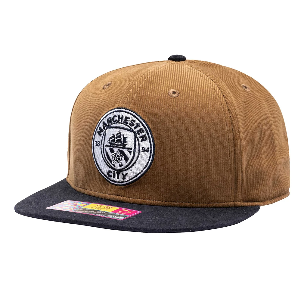 Casquette Homme Manchester City Cognac Ajustée Marron