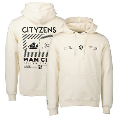 Sweat à capuche crème Manchester City Fashion pour homme