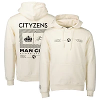 Sweat à capuche crème Manchester City Fashion pour homme