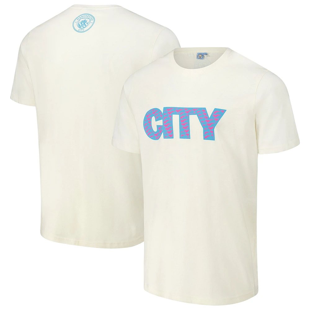 Men's Cream Manchester City Logo T-Shirt