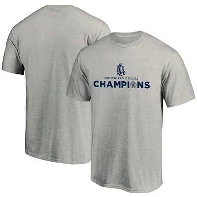 Manchester City 2021/22 Premier League Champions T-Shirt - Heathered Gray