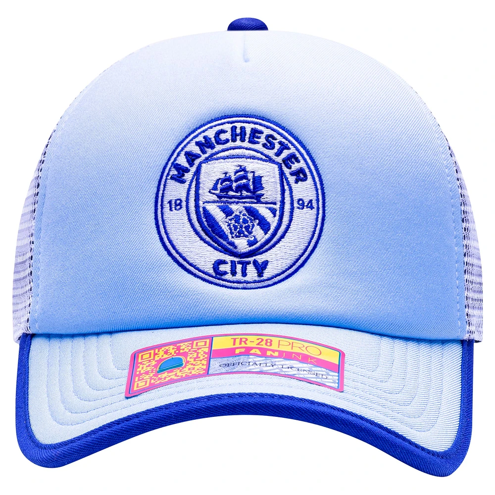 Men's   Light Blue Manchester City Destiny Trucker Adjustable Hat