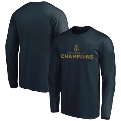 Manchester City 2021/22 Premier League Champions Long Sleeve T-Shirt - Navy