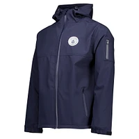 Men's Navy Manchester City 3-Lay Full-Zip Hooded Jacket