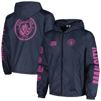 Men's Navy Manchester City Full-Zip Wind Jacket