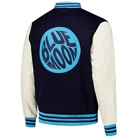 Men's Navy Manchester City Supporter's Full-Snap Varsity Jacket