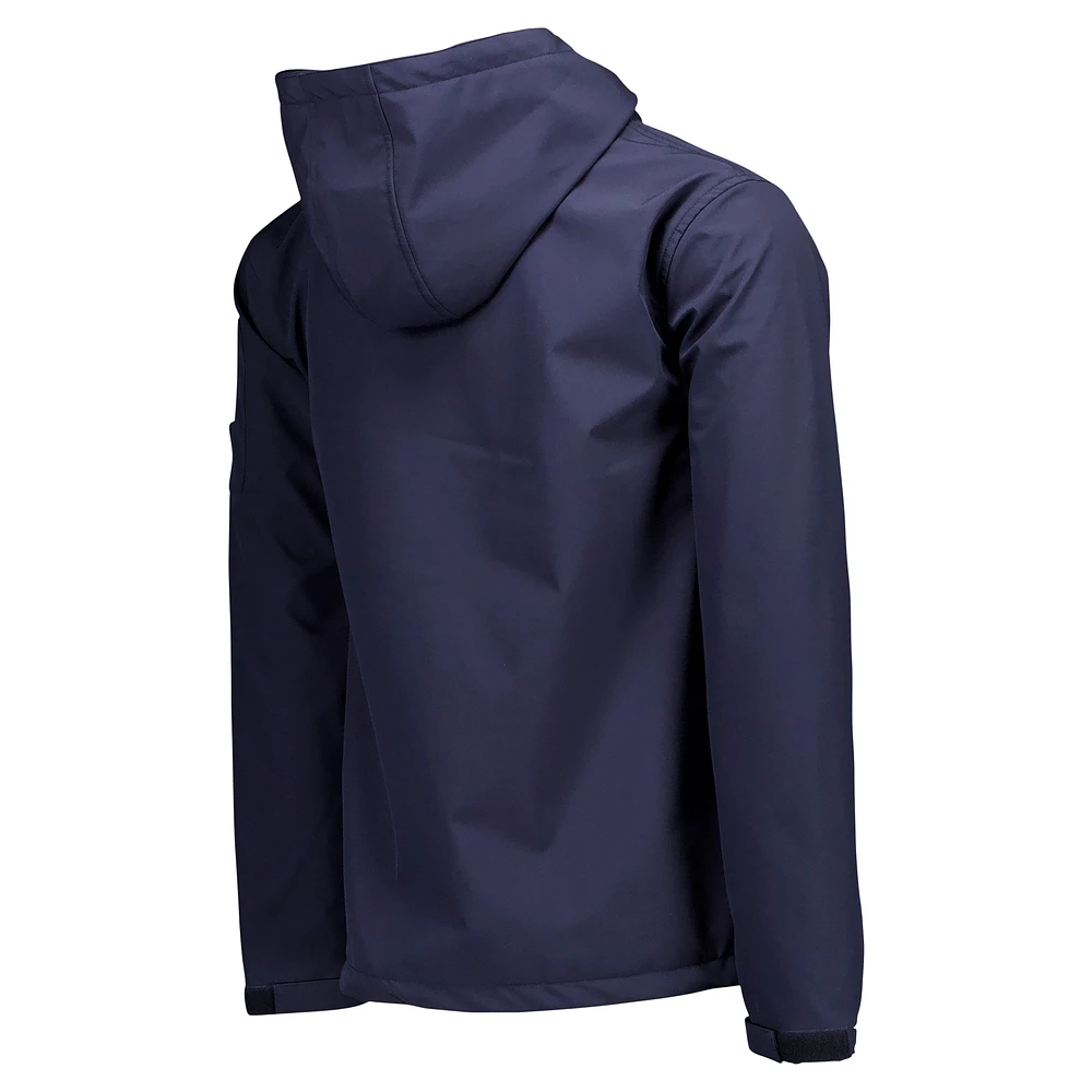 Men's Navy Manchester City Three-Layer Full-Zip Hoodie Jacket