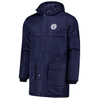 Veste à capuche zippée bleu marine pour homme Manchester City Winter Field Park