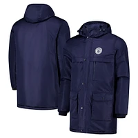 Veste à capuche zippée bleu marine pour homme Manchester City Winter Field Park