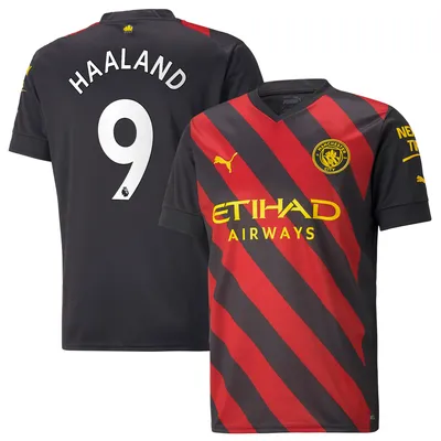 Erling Haaland Manchester City Autographed 2022-23 Home Jersey with  Champions League Patch