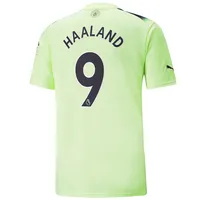 Men's Puma Erling Haaland Black Manchester City 2022/23 Away Replica Player  Jersey