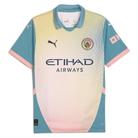 Men's Puma Erling Haaland Blue Manchester City 2024/25 Fourth Replica Player Jersey