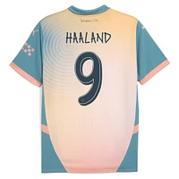 Men's Puma Erling Haaland Blue Manchester City 2024/25 Fourth Replica Player Jersey