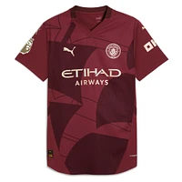 Maillot Puma Erling Haaland Bordeaux Manchester City 2024/25 Troisième Joueur Authentique Homme