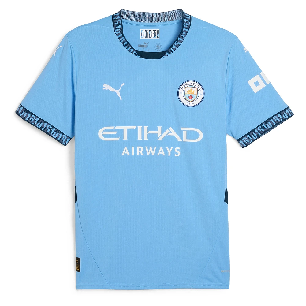 Maillot de joueur réplique domicile Puma Erling Haaland bleu clair Manchester City 2024/25 pour homme