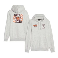 Men's Puma  Heather Gray Manchester City FtblCore Graphic Pullover Hoodie