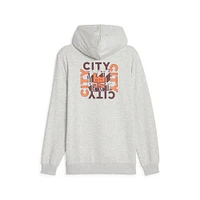 Puma Heather Grey Manchester City FtblCore Graphic Pull à capuche pour homme