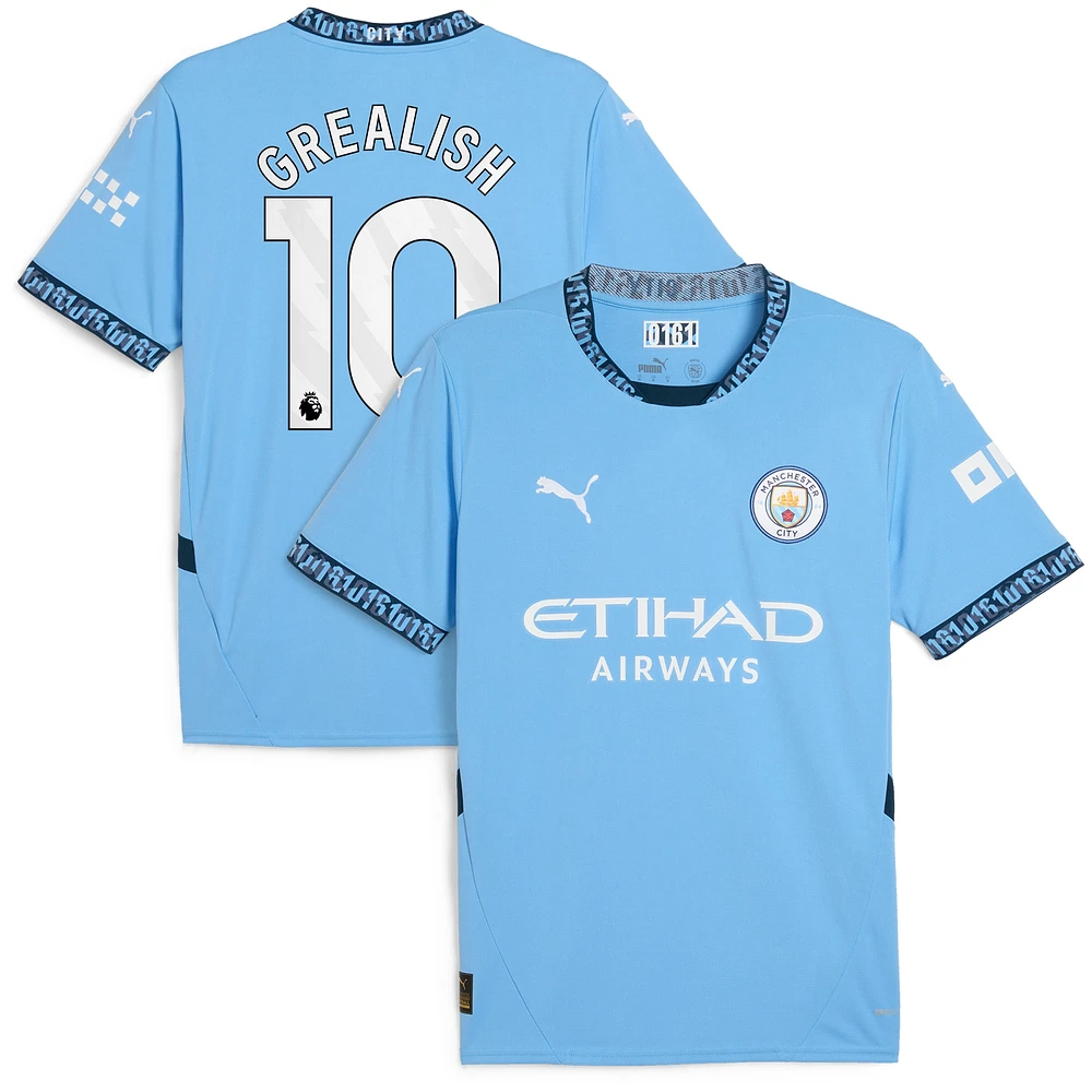 Men's Puma Jack Grealish Light Blue Manchester City 2024/25 Home Replica Player Jersey