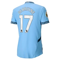 Maillot De joueur authentique Puma Kevin Bruyne pour homme, bleu clair, Manchester City 2024/25 domicile