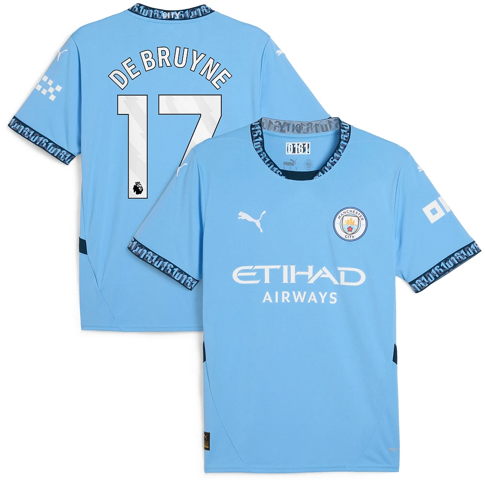 Men's Puma Kevin De Bruyne Light Blue Manchester City 2024/25 Home Replica Player Jersey