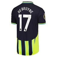 Maillot authentique extérieur Puma Kevin De Bruyne pour homme, bleu marine, Manchester City 2024/25