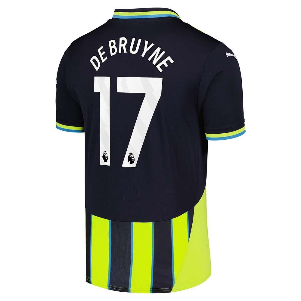 Maillot réplique extérieur Puma Kevin De Bruyne bleu marine Manchester City 2024/25 pour homme