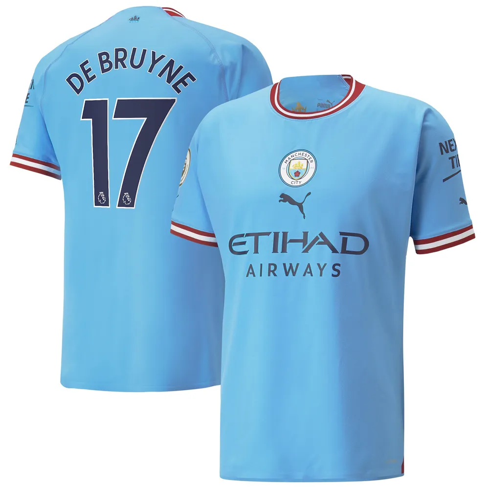 houten Bereid detectie Lids Kevin De Bruyne Manchester City Puma 2022/23 Home Authentic Player  Jersey - Sky Blue | The Shops at Willow Bend