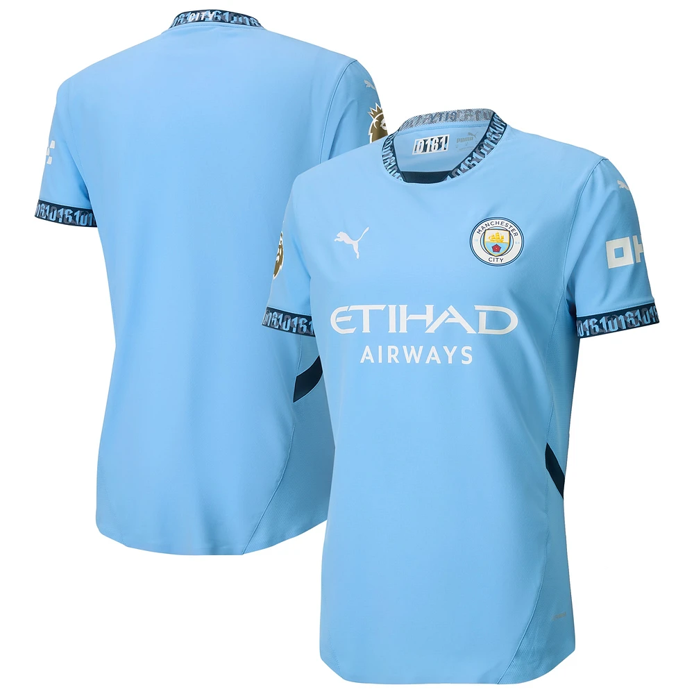 Men's Puma Light Blue Manchester City 2024/25 Home Authentic Jersey